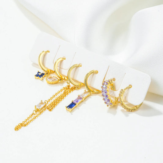 Cute Streetwear Tassel Flower Plating Inlay Brass Zircon 18k Gold Plated Silver Plated Earrings