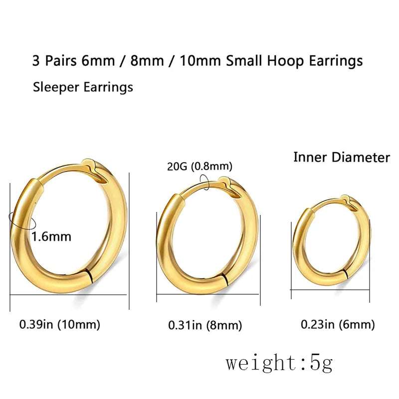 Elegant Cute Classic Style Solid Color Plating Stainless Steel 14k Gold Plated Earrings