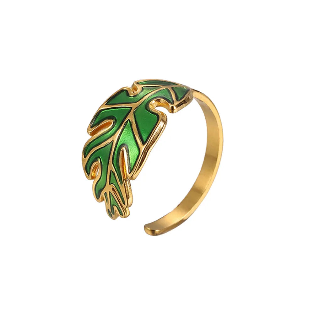 Leafy Treasure Adjustable Ring
