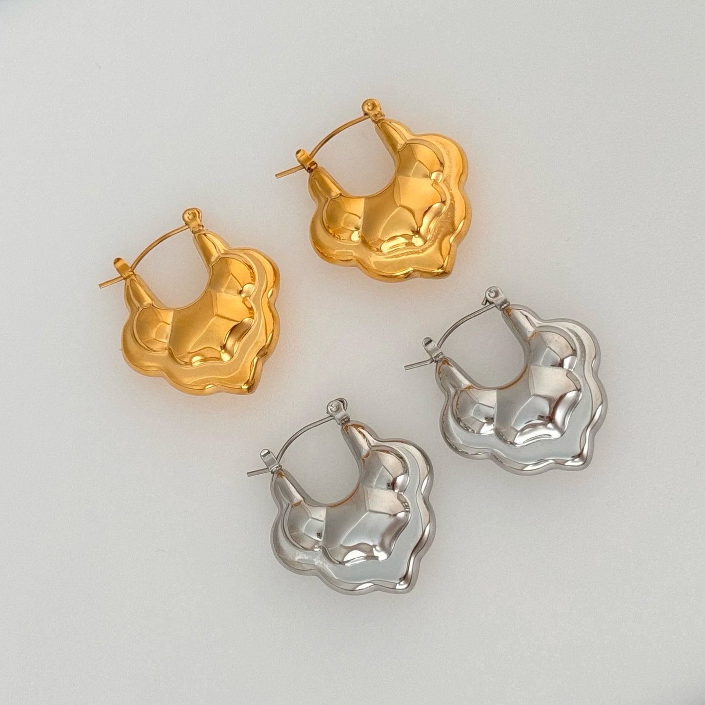 Style Clouds Titanium Steel 18K Gold Plated Earrings