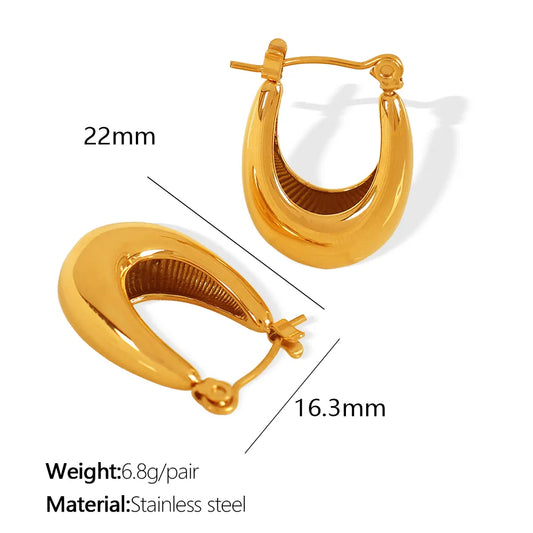 Drop Of Drop 304 Stainless Steel 18K Gold Plated Earrings