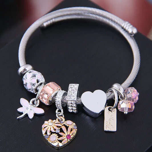 Wild Simple Love Pendant Multi-element Accessories Bracelet