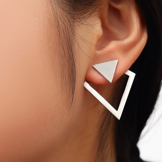 Simple Style Cool Style Geometric Polishing 304 Stainless Steel Ear Stud