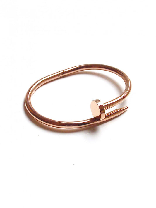 Rose Gold 18k Rose Gold Plated and Stainless Steel screw bangle