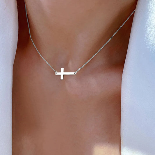 Silver Cross Views 304 Stainless Steel Necklace