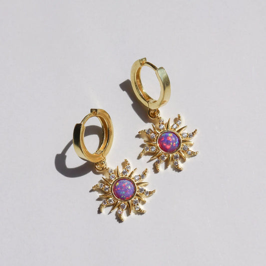 Elegant Sun Copper 18k Gold Plated Bracelet , Earring or Ring