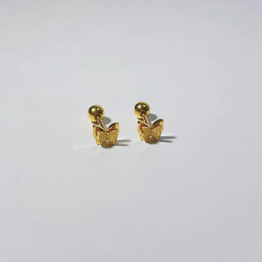 Butterfly Shine 18K Gold Plated 304 Stainless Steel Stud Earring