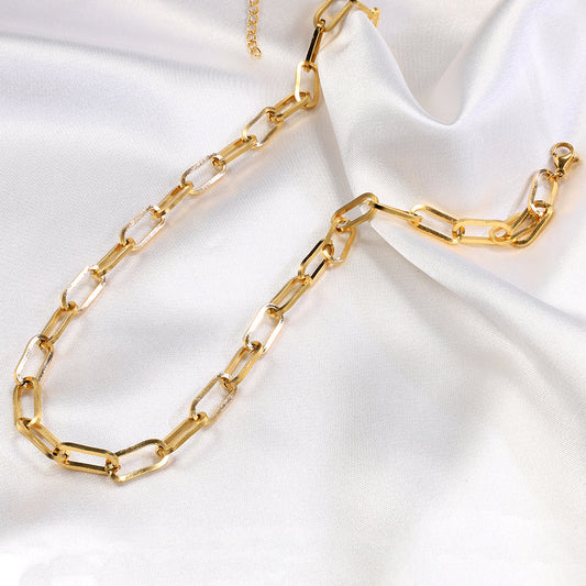 PaperClip 18K Gold Plated 304 Stainless Steel Necklace
