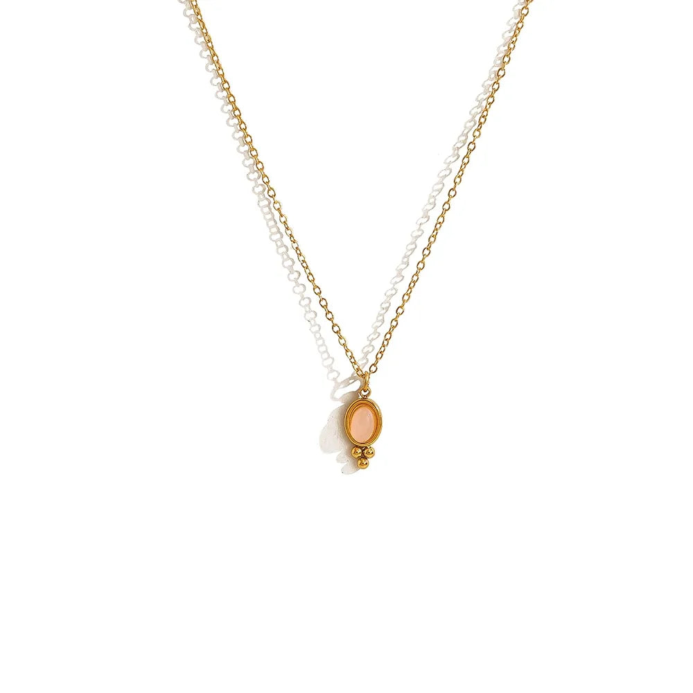 Pretty Worlds 18K Gold Plated 304 Stainless Steel Necklaces