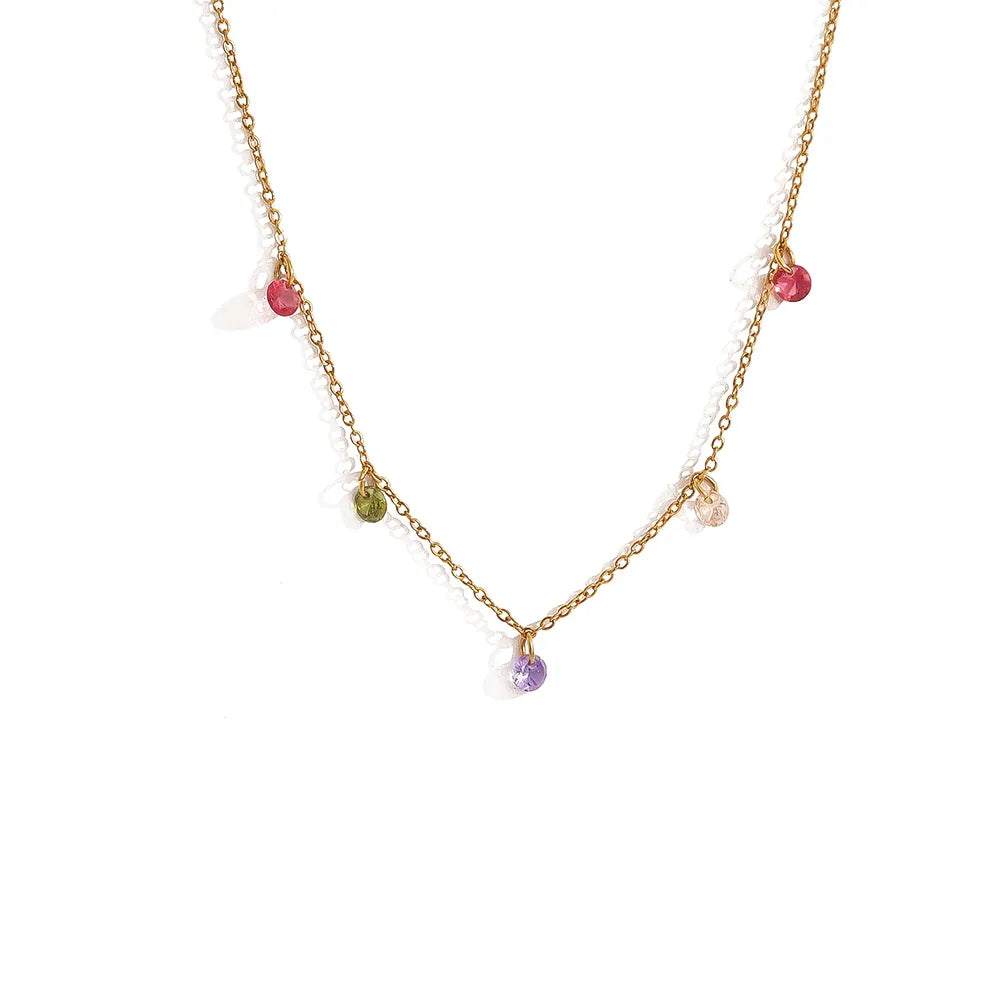 Pretty Worlds 18K Gold Plated 304 Stainless Steel Necklaces