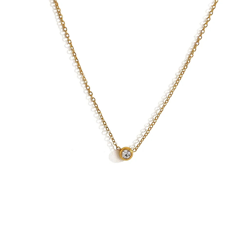 Pretty Worlds 18K Gold Plated 304 Stainless Steel Necklaces