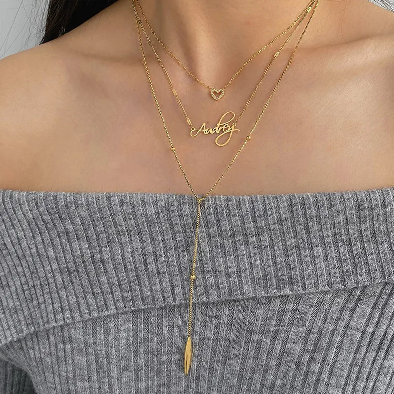 Love Arrow 18K Gold Plated 304 Stainless Steel Necklace
