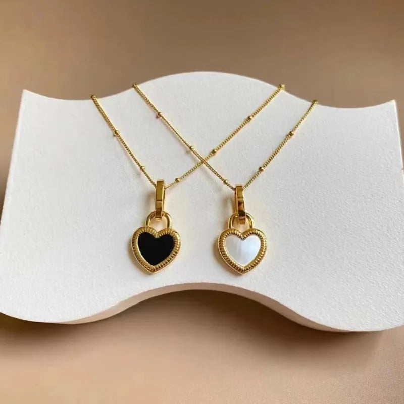 Heart Shape Plating Titanium Steel Necklace