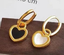 Heart Shape Plating Titanium Steel Earring