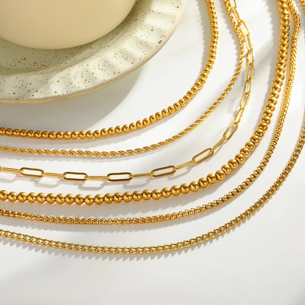 Pattern Chain 18K Gold Plated 304 Stainless Steel Necklace
