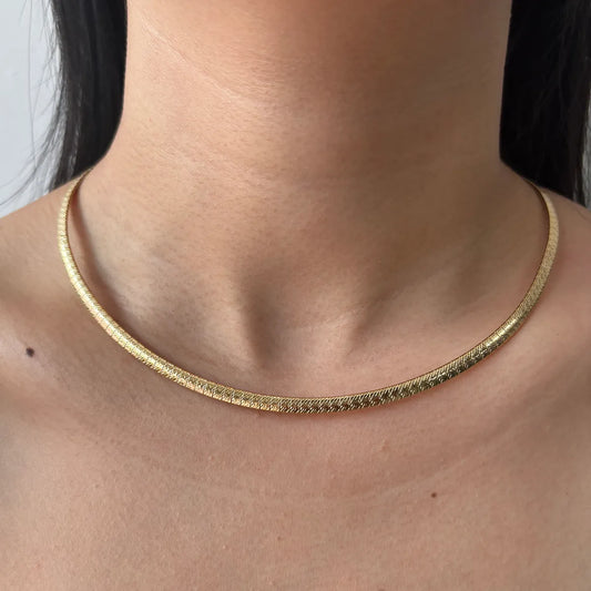 Star Pattern Style Solid Color 304 Stainless Steel 18K Gold Plated Choker