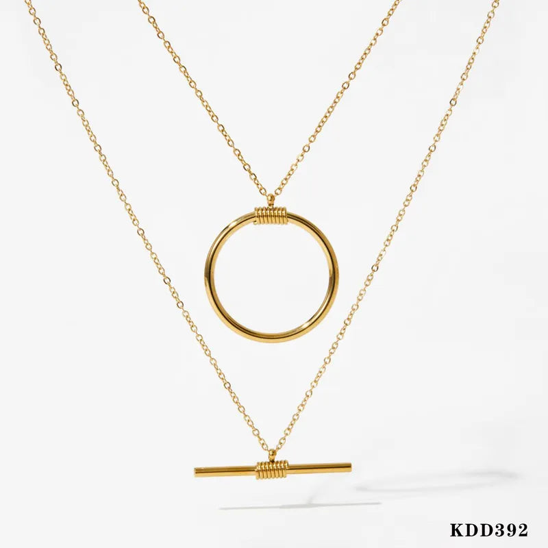 304 Stainless Steel 16K Gold Plated White Gold Plated Gold Plated Casual Solid Color Necklace