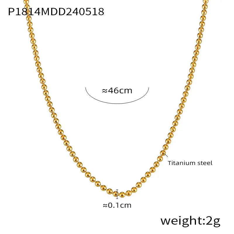 Simple Style Commute Geometric Solid Color 304 Stainless Steel 18K Gold Plated Plating Necklace