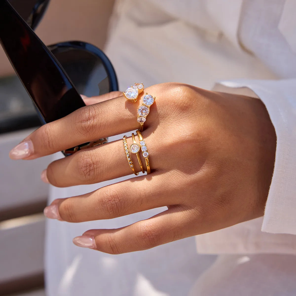 Classic 18K Gold Plated Stainless Steel Ring