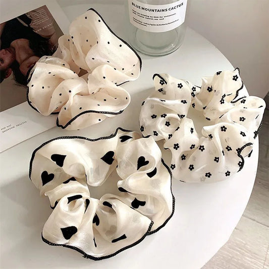 Elegant Polka Dots Nylon Hair Tie