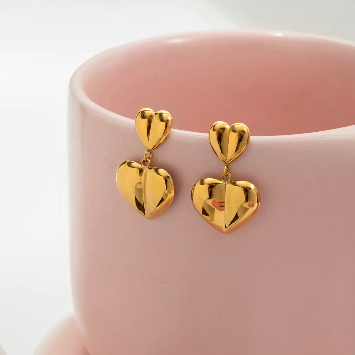 Sweet Heart 18K Gold Plated  304 Stainless Steel Earring