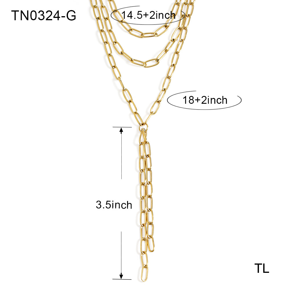 Modern Three-dimensional 18k gold plated and stainless steel  Necklace